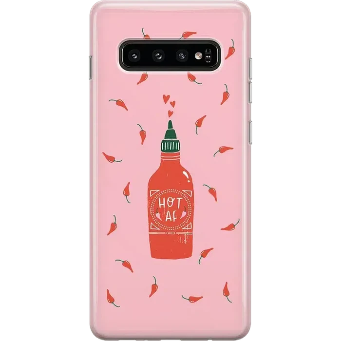 Spicy AF | Pink Chili Hot Sauce Samsung Case Samsung Case get.casely Classic Galaxy S10