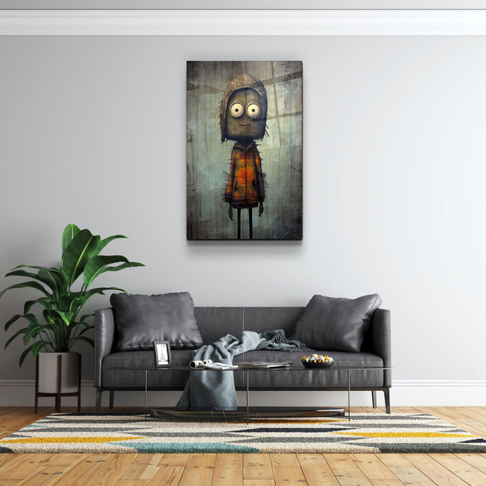 Artdesigna glass wall art titled "Still Eager to Dream," featuring a vibrant, artistic design on clear glass, 16x10 inches.