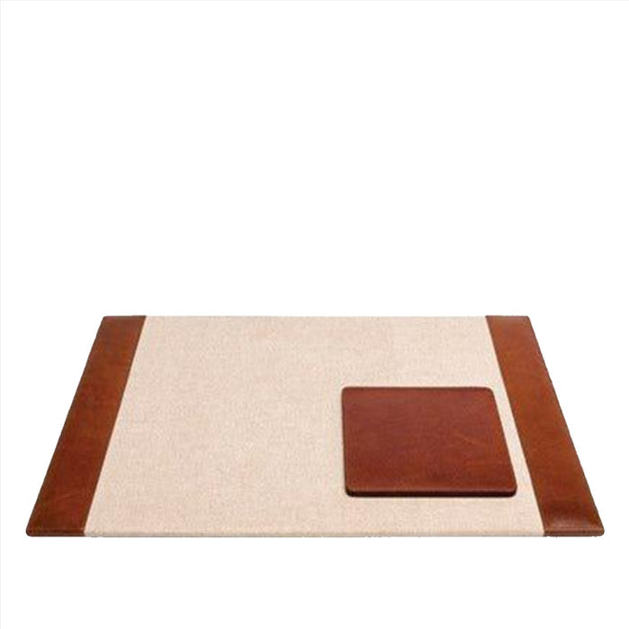 Pigeon & Poodle Stirling Leather Desk Blotter Set in Tobacco - Stationery & Desk Accessories - The Well Appointed House