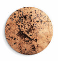 Brown glass wall art with embedded crystals featuring a rounded design, ideal for contemporary wall decor by Artdesigna.