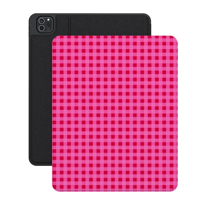 Sweet Jam | Hot Pink Gingham iPad Case - iPad Pro 12.9" (M2, 2022)