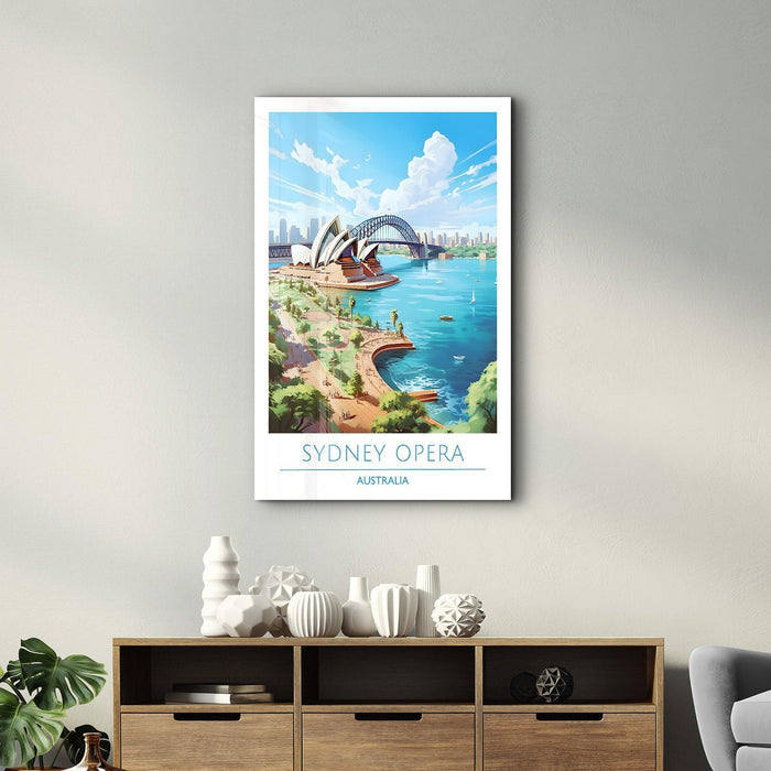 Sydney Opera Australia-Travel Posters | Glass Wall Art - Artdesigna