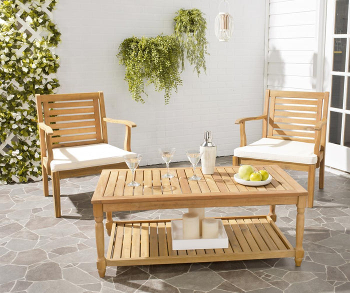Teak Brown Outdoor Coffee Table - Outdoor Coffee & Side Tables - The Well Appointed House