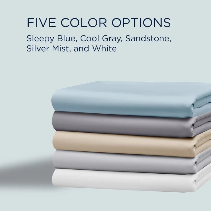TEMPUR Luxe Egyptian Cotton Sheet Set Silver Mist