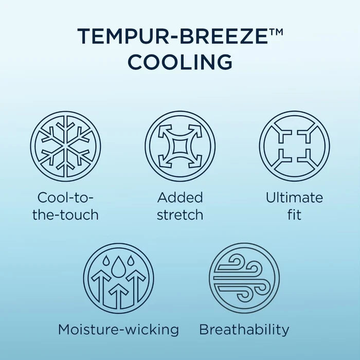 Tempur-Pedic Breeze Pillowcase Set - Sleepy Blue