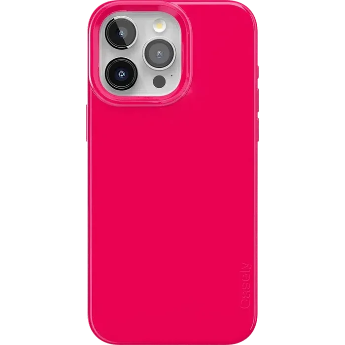 Think Pink | Solid Neon Pink Case iPhone Case get.casely Classic + MagSafe® iPhone 15 Pro Max
