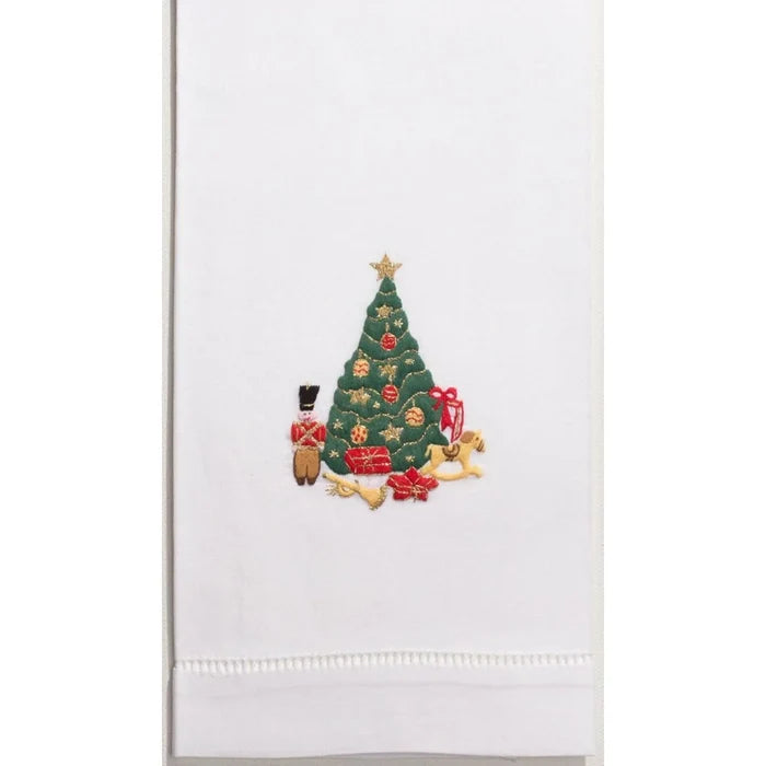 Set of 2 Toys Under the Christmas Tree Holiday Hand Towels - Christmas Hand Towels - The Well Appointed House