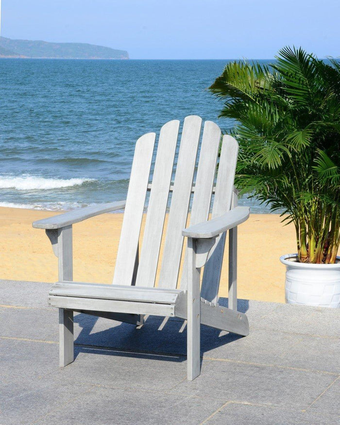 Traditional Adirondack Chair in Grey Wash - Outdoor Chairs & Chaises - The Well Appointed House