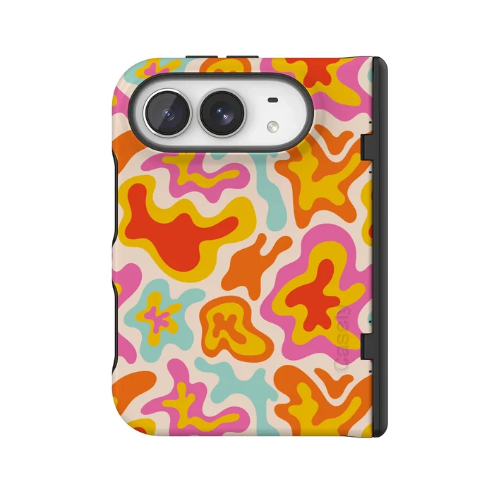 Tropical Color Splash | Abstract Retro Case iPhone Case get.casely Bold Flex + MagSafe® iPhone Duo