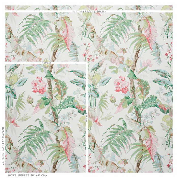 Tropique Wallpaper in Blush - The Well Appointed House