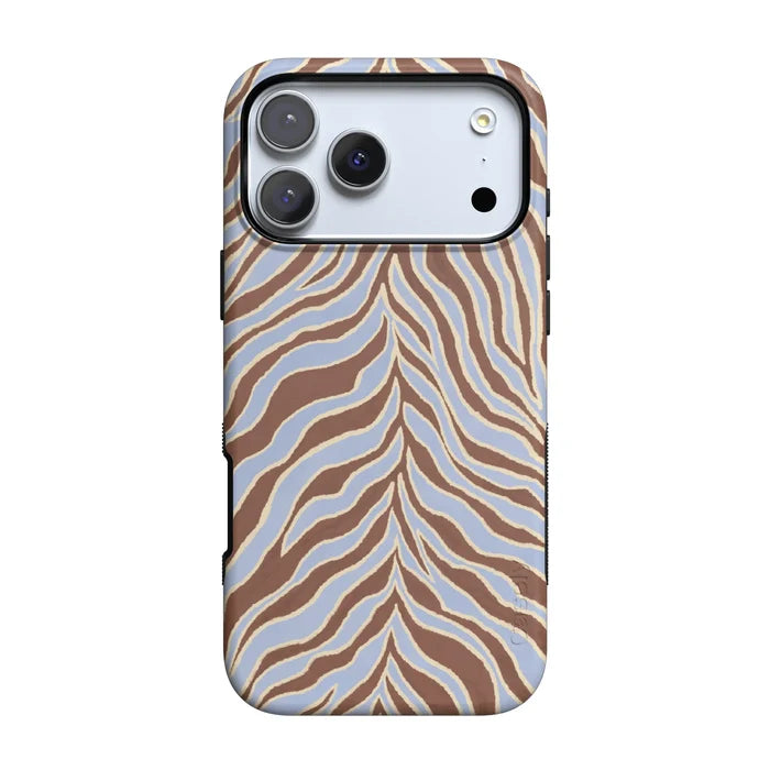 Untamed | Brown & Blue Zebra Case