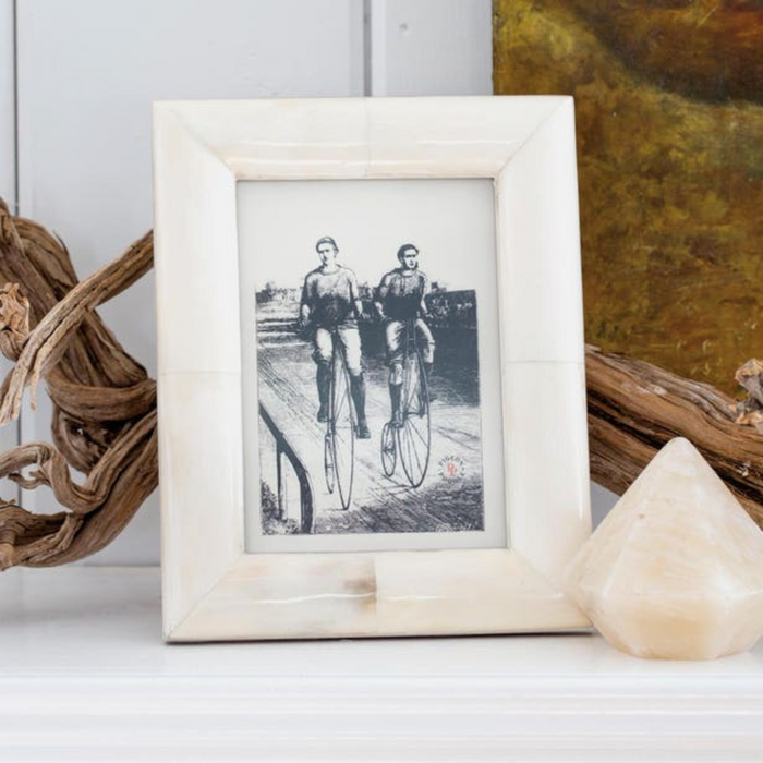 Vannes Natural Bone Beveled Picture Frame - The Well Appointed House