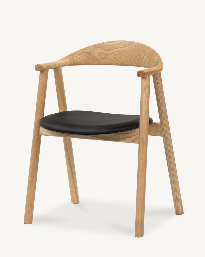 Vara 02 Black Faux Leather Dining Chair