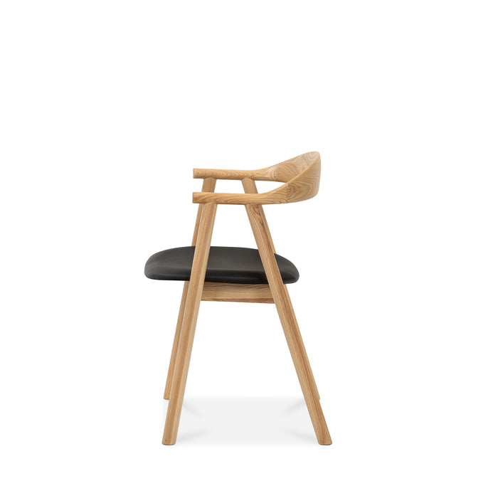 Vara 02 Black Faux Leather Dining Chair
