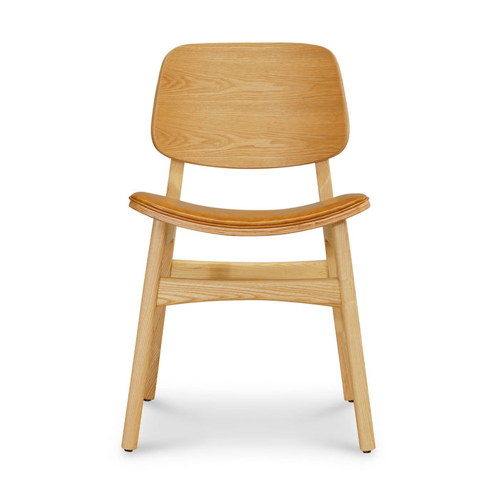 Vara 03 Tan Faux Leather Dining Chair