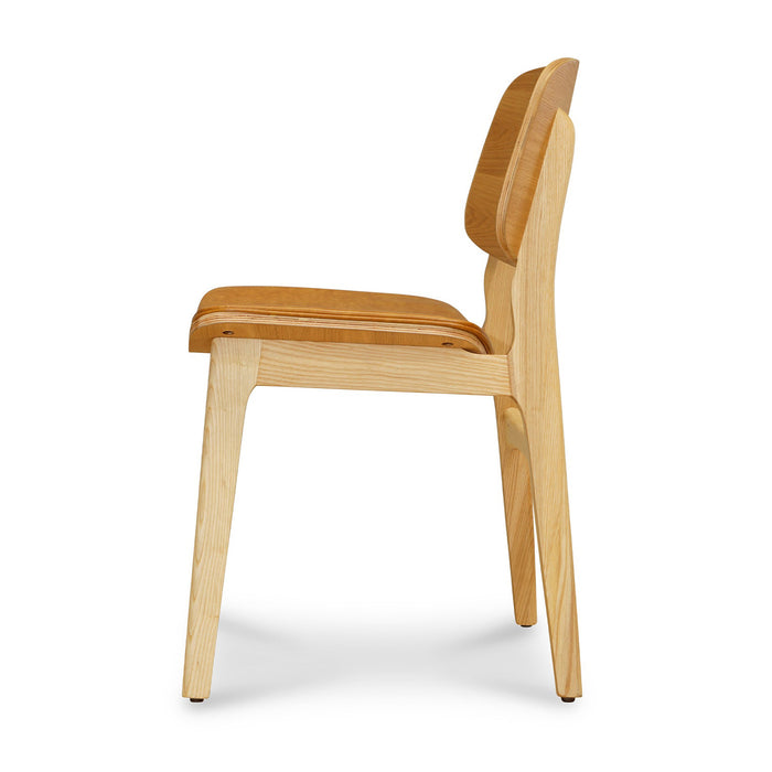Vara 03 Tan Faux Leather Dining Chair