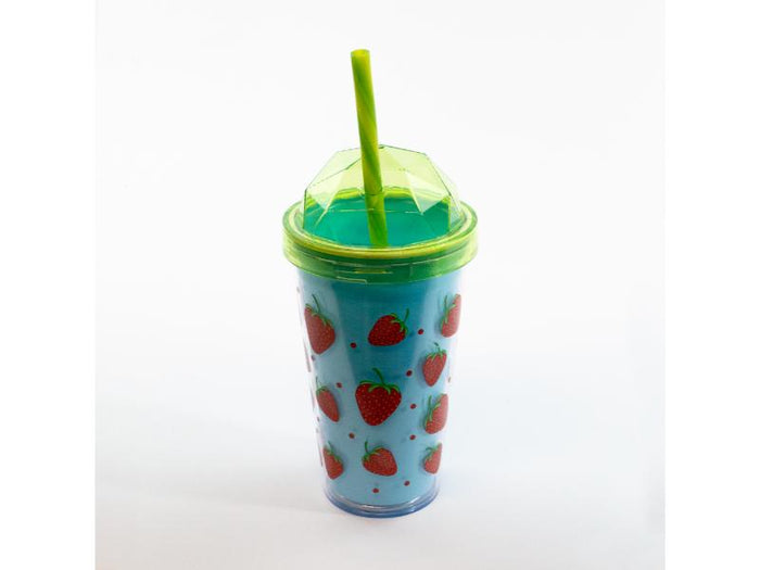 VASO C/PITILLO FRESA 161349-002