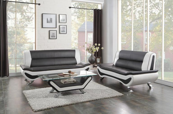 Veloce Cocktail Table in Black/Ivory 8219-30 - Furniture World SW (WA)