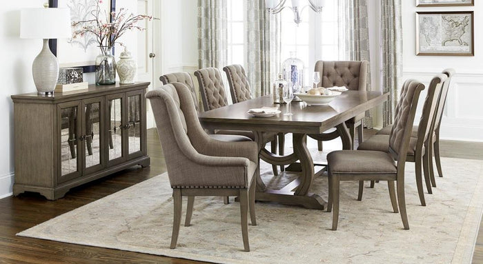 Vermillion Arm Chair in Gray (Set of 2) - Furniture World SW (WA)