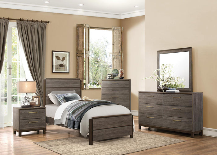 Vestavia 2 Drawer Nightstand in Gray 1936-4 - Furniture World SW (WA)