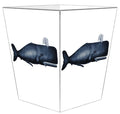 Vintage Navy Whale Decoupage Wastebasket and Optional Tissue Box Cover - Wastebasket Sets - The Well Appointed House
