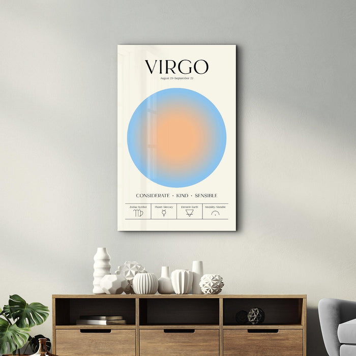 Virgo - Aura Collection | Zodiac Glass Wall Art - Artdesigna