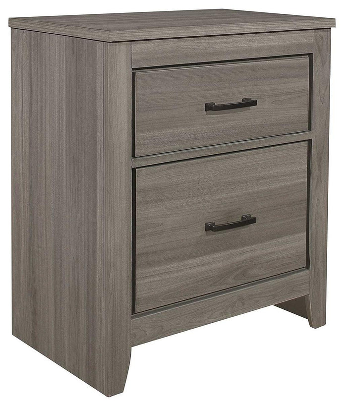 Waldorf 2 Drawer Nightstand in Dark Gray 1902-4 - Furniture World SW (WA)
