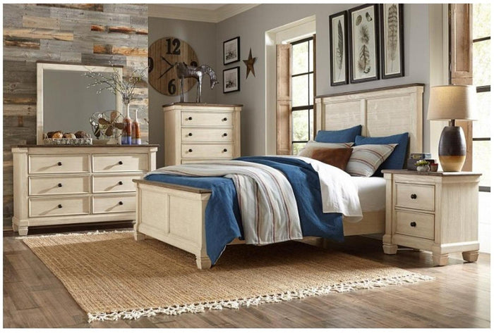 Weaver Mirror in Antique white 1626-6 - Furniture World SW (WA)