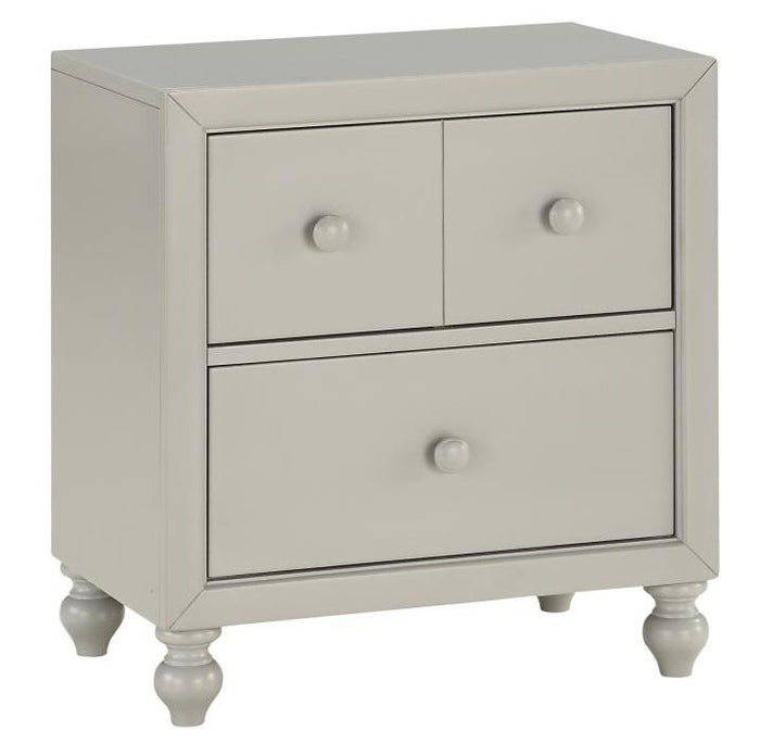 Wellsummer 2 Drawer Nightstand in Gray 1803GY-4 - Furniture World SW (WA)