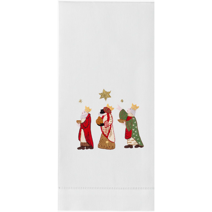 Set of 2 Wise Men Cotton Christmas Hand Towels - Hand Towels -  The Well Appointed House