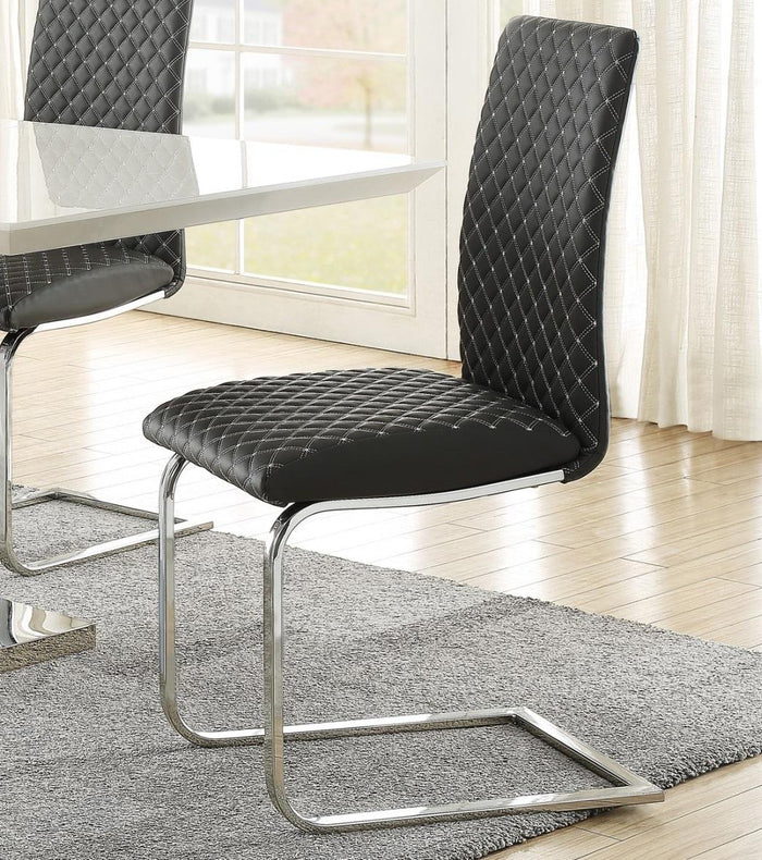 Yannis Side Chair in Chrome Metal (Set of 2) - Furniture World SW (WA)