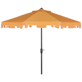 Yellow and White 9 Foot Market Crank Outdoor Patio Umbrella - Outdoor Umbrellas - The Well Appointed House